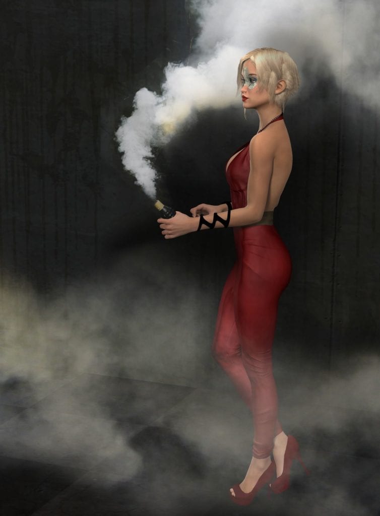 žena šaty nasáklé kouřem odstranění pachu cigaret