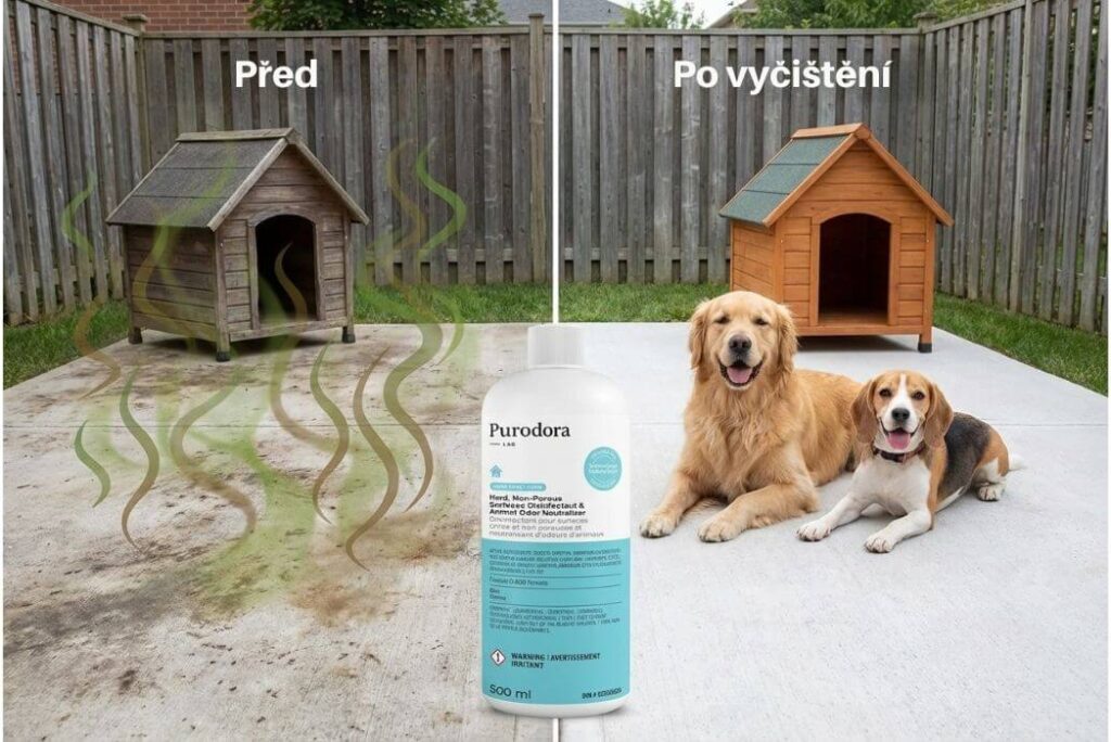 Náš dvorek Jak vyčistit psí boudu a&nbsp;dvorek od zápachu 3v1